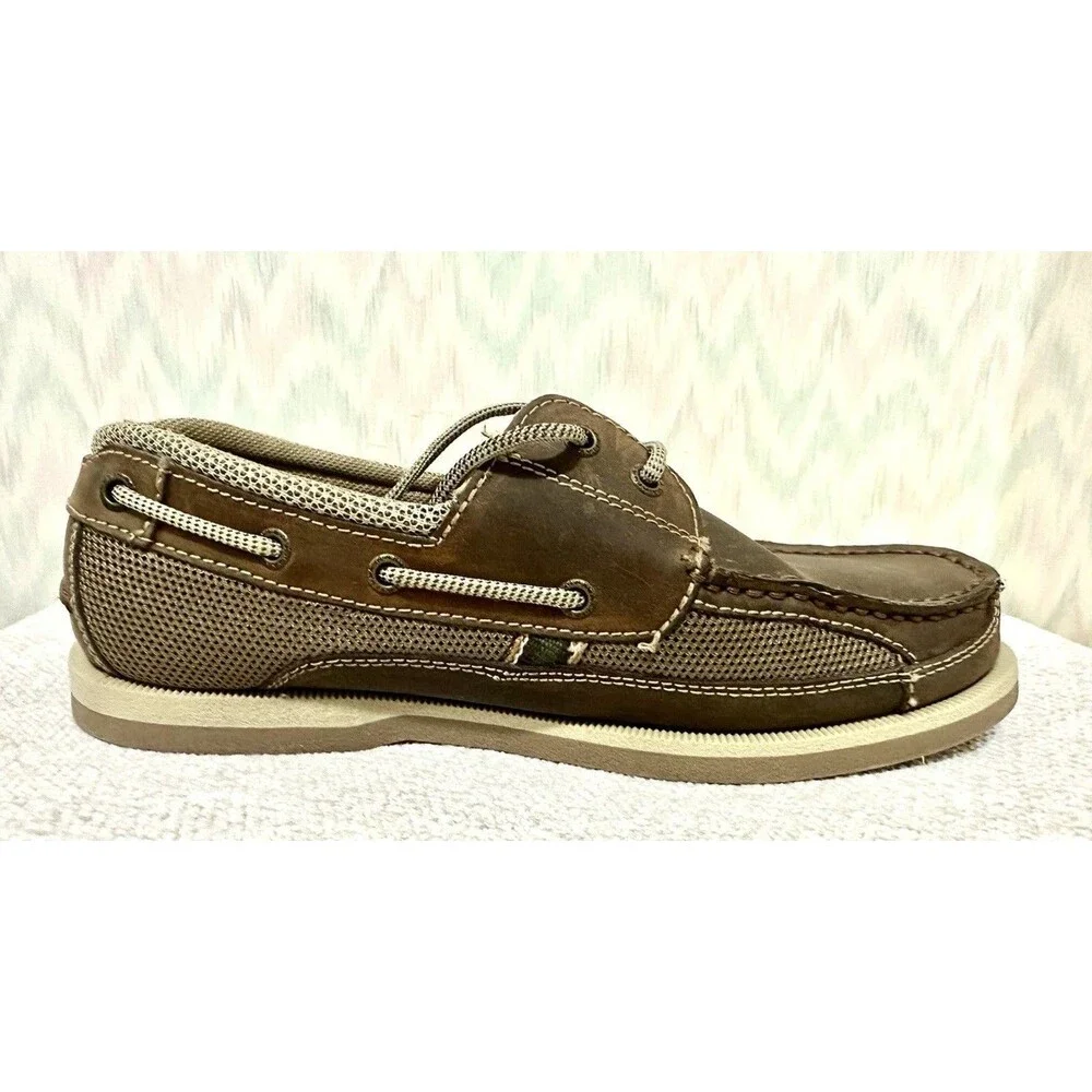 Margaritaville Men's Anchor Lace Boat Shoe Brown Size 10 MG1301E